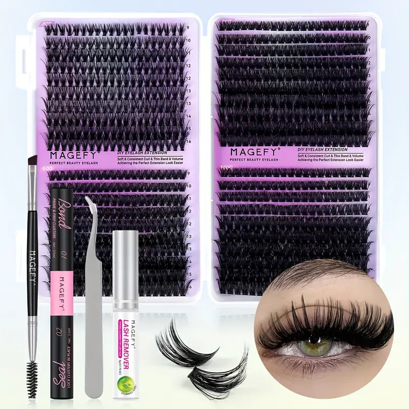 Thick & Fluffy Eyelash Cluster Kit 800PCS